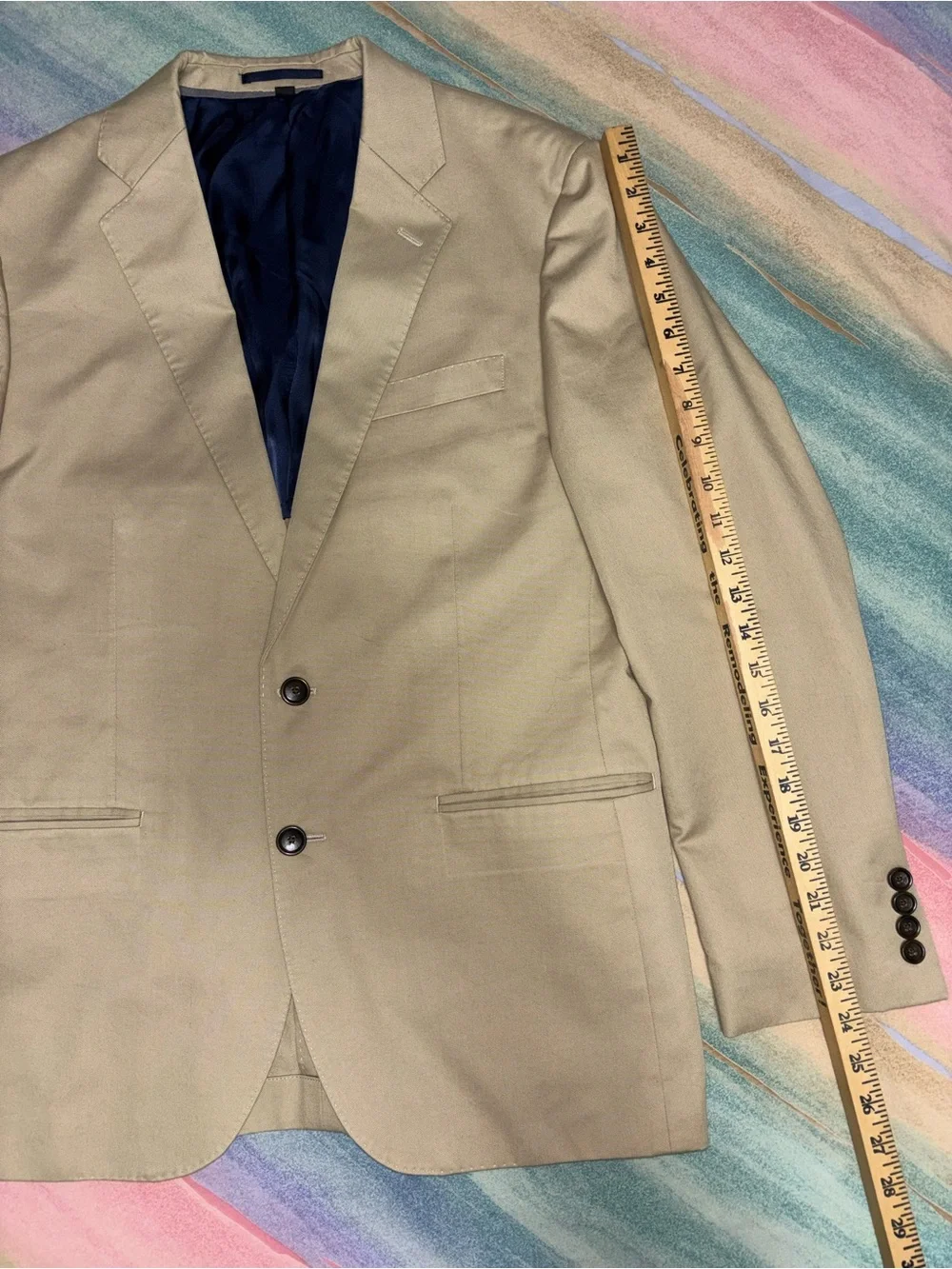 J. Crew Ludlow Slim tan Italian Suit (Jacket/Pants) size 40S cotton